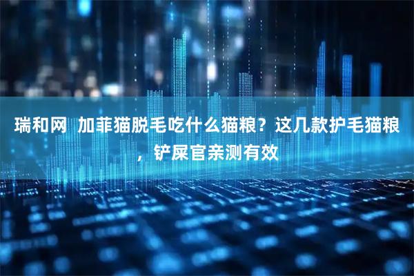 瑞和网  加菲猫脱毛吃什么猫粮？这几款护毛猫粮，铲屎官亲测有效